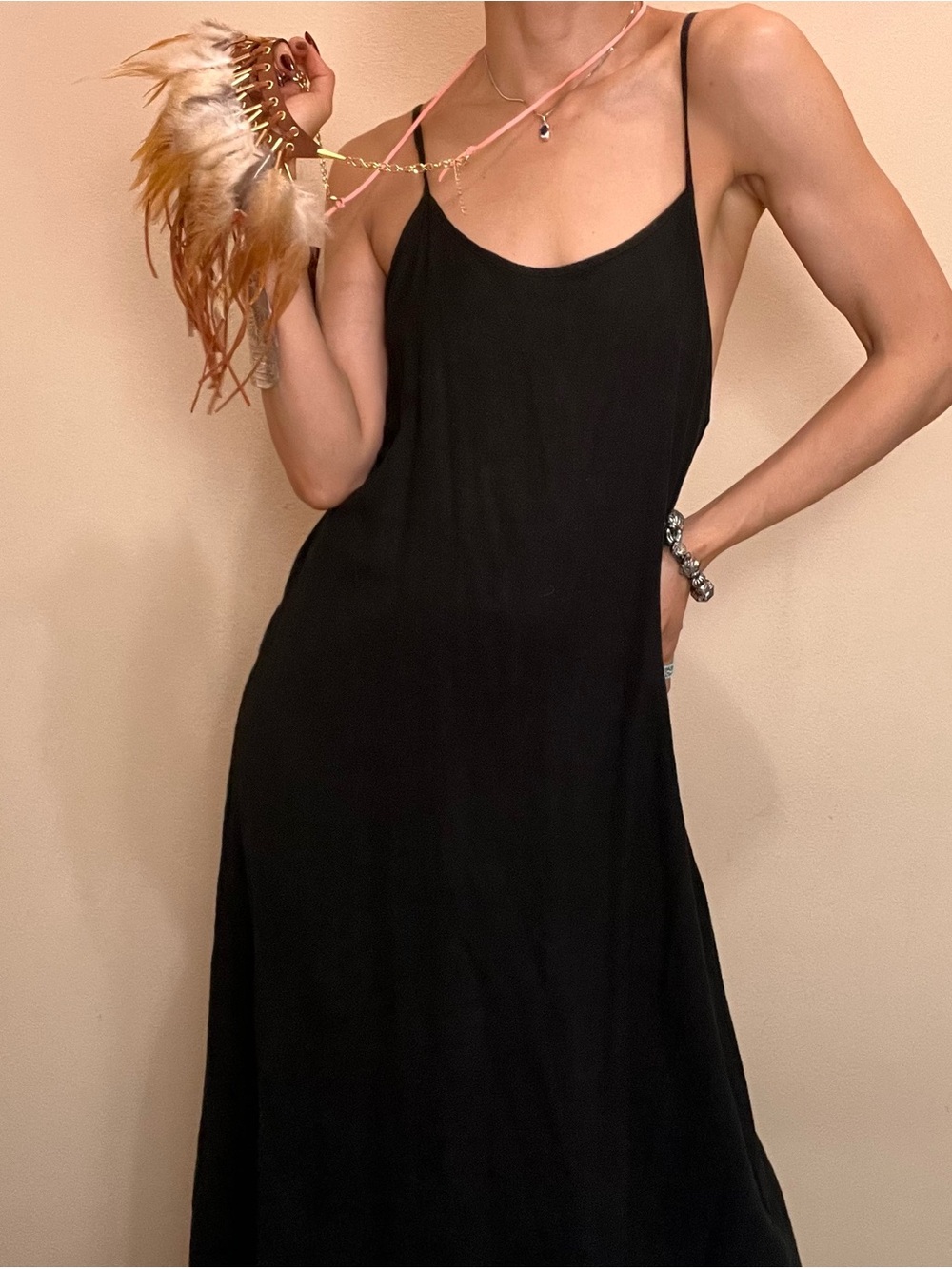 Brand New made in Italy linen maxi dress